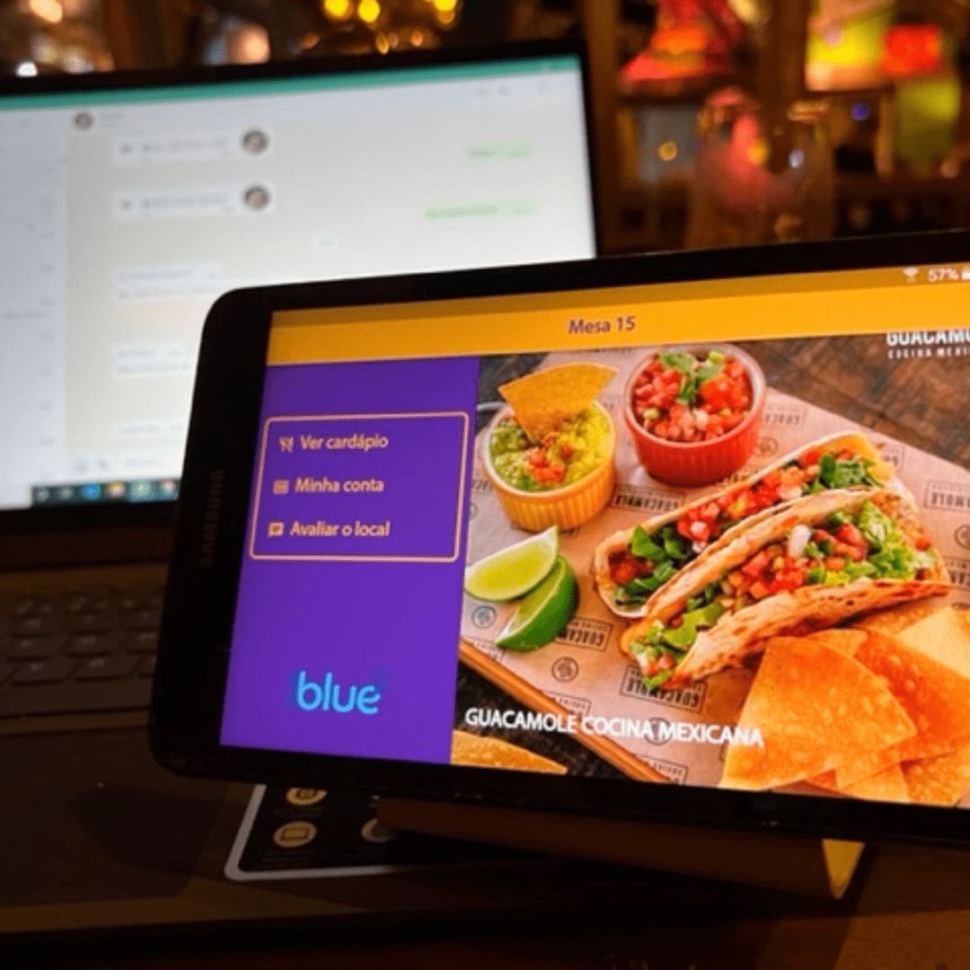 Tablet com cardapio digital da E.R.P. Full